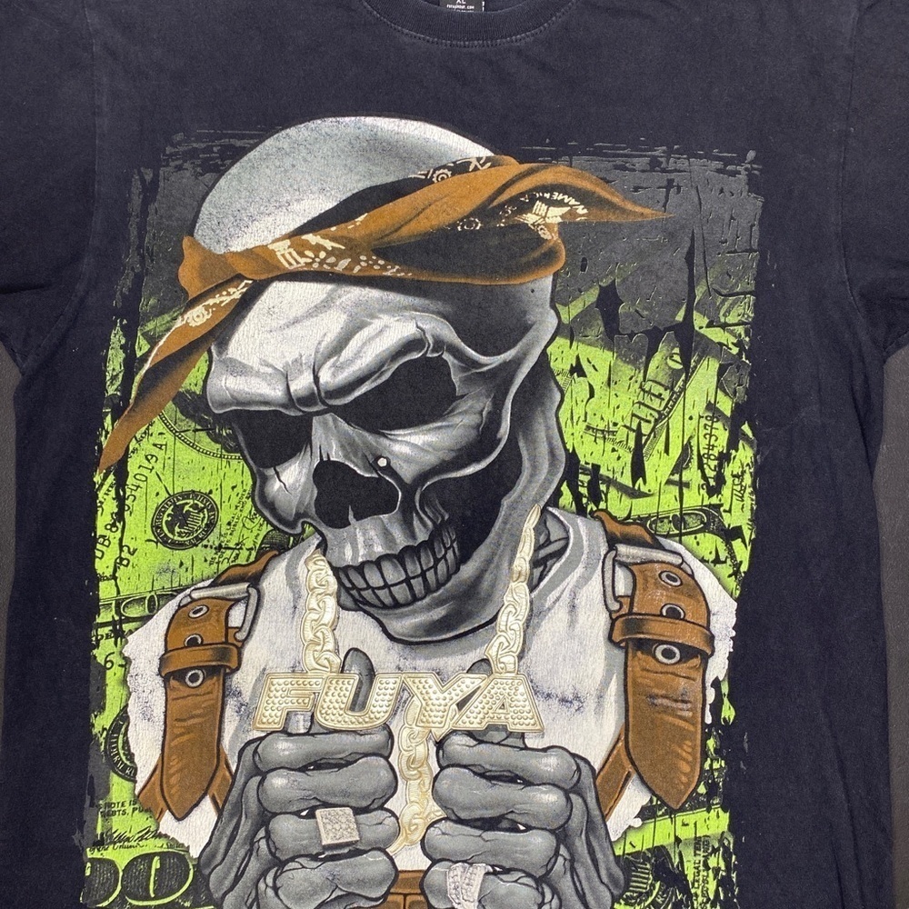 Vintage Tupac Fuya 2pac T-Shirt Sz XL Rock In Peace Memorial Tee Bandana RARE